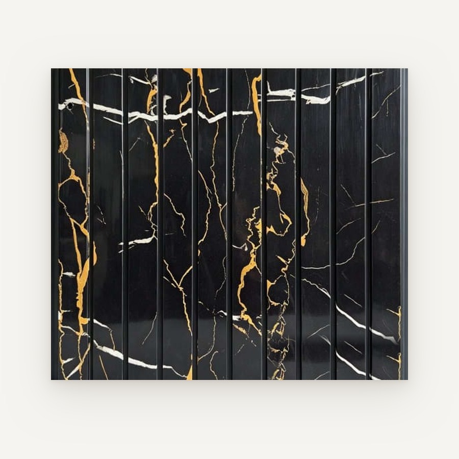 Panel Kisi motif JC-S08 — Marmer hitam urat emas