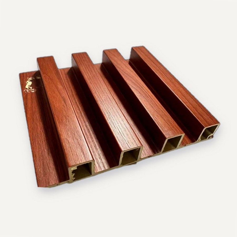 Panel Fluted motif JC-M02 — Kayu merah bergaris